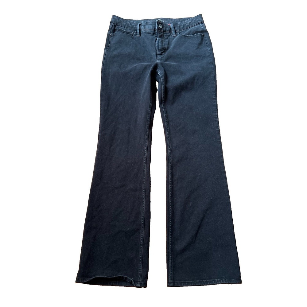 WHBM White House‎ Black Mid-Rise Slim Boot Cut Jeans Black Size 6